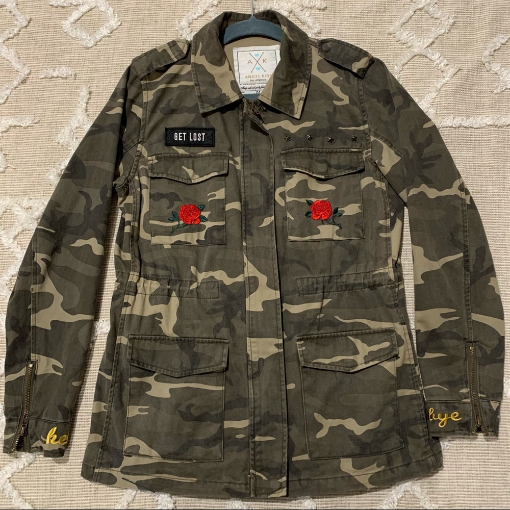 Camouflage Military/Utility Jacket, Size S